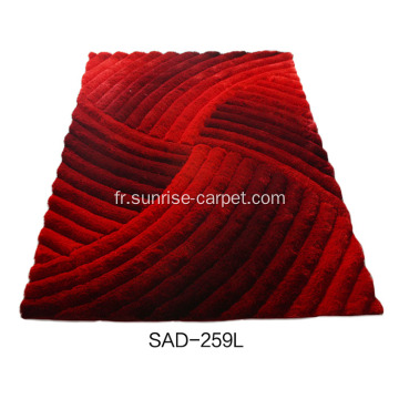 Polyester 150D Silk Shaggy 3D Carpet